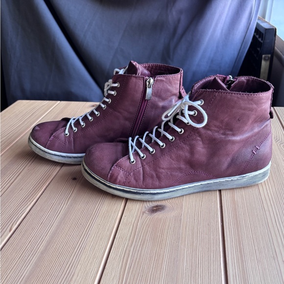 Andrea Conti leather sneakers high top lace up 38 - Picture 2 of 9